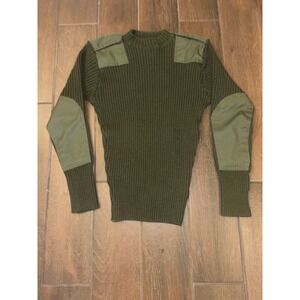 Defense Logistics Agency Sweater Small Green Military Commando Woolly Pully